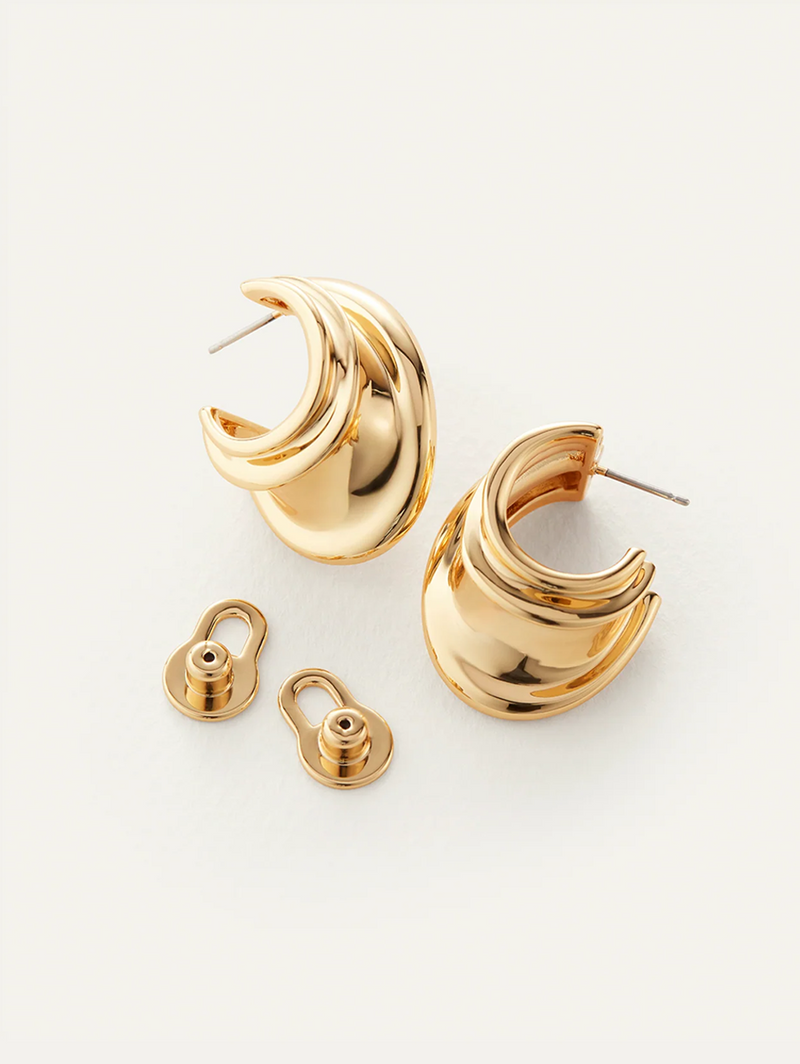 Leona Gold Hoop Earrings