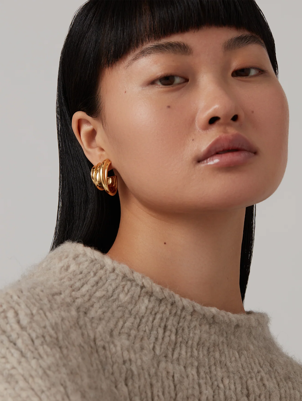 Leona Gold Hoop Earrings