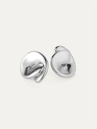 Rio Silver Button Earrings