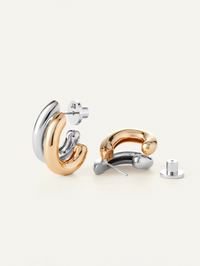 Florence Earrings in Two Tone