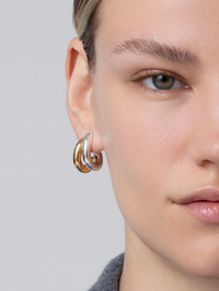 Florence Earrings in Two Tone