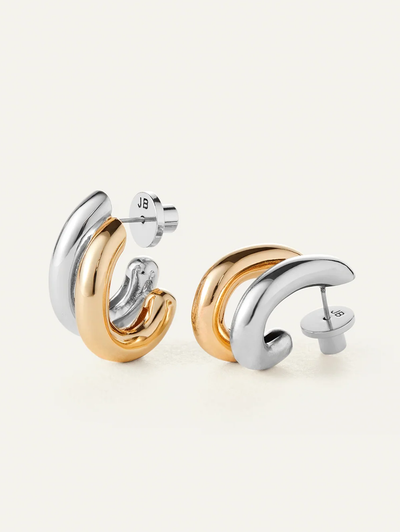 Florence Earrings in Two Tone