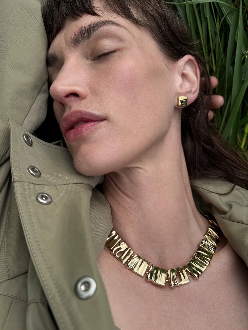 Sundra Collar in High Polish Gold