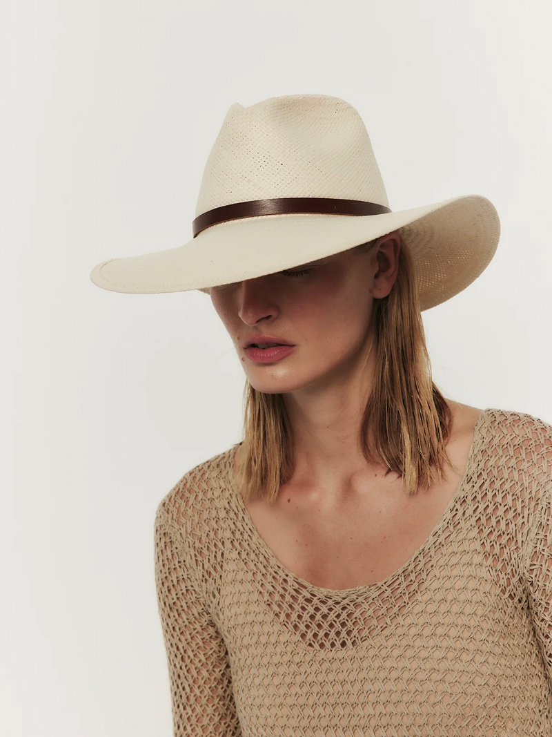 Judith Packable Straw Hat in Natural