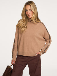 KUJTEN Thea Snow Sweater in Camelo – Image 1