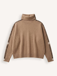 KUJTEN Thea Snow Sweater in Camelo – Image 3