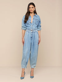 L'AGENCE ELIAS HIGH RISE CONVERTABLE WIDE LEG PANT IN OXNARD - 1