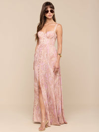 L'AGENCE ROSETTE MAXI DRESS IN TRADITIONAL PAISLEY - 2