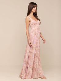 L'AGENCE ROSETTE MAXI DRESS IN TRADITIONAL PAISLEY - 4