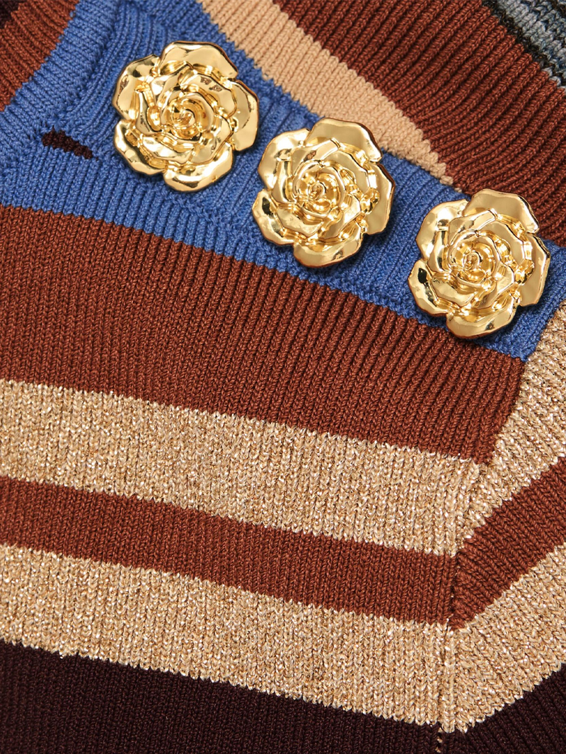 Larelle Turtleneck Striped Dress