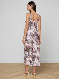 Akiya Satin Butterfly Maxi Dress by L'AGENCE - View 2