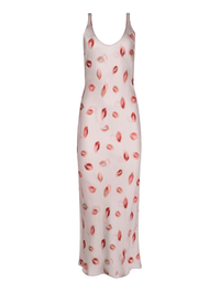 Akiya Satin Red Faded Kiss Maxi Dress by L'AGENCE - View 7