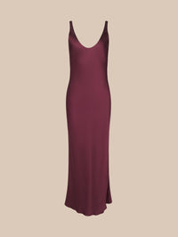 L'AGENCE Akiya Tank Dress in Merlot Red – Image 5
