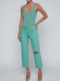 Blaine Low Rise Stovepipe Jeans by L'AGENCE - View 2