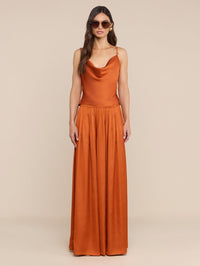 L'AGENCE CALISTA HORSEBIT TRIP COWL CAMI IN SIENNA in SIENNA – Image 3