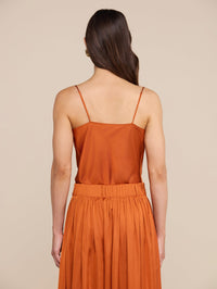 L'AGENCE CALISTA HORSEBIT TRIP COWL CAMI IN SIENNA in SIENNA – Image 4