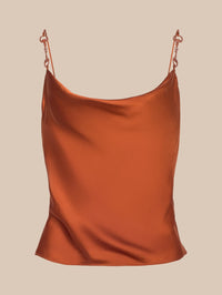 L'AGENCE CALISTA HORSEBIT TRIP COWL CAMI IN SIENNA in SIENNA – Image 5