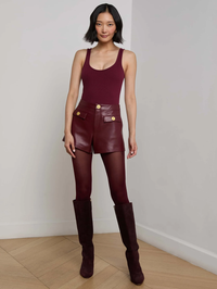 Dionne Vegan Leather Short by L'AGENCE - View 5
