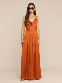L'AGENCE Haylo Wide Leg Pull On Pant In Sienna in Sienna – Image 1