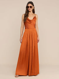 L'AGENCE Haylo Wide Leg Pull On Pant In Sienna in Sienna – Image 3