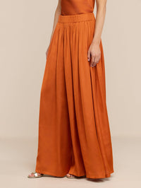 L'AGENCE Haylo Wide Leg Pull On Pant In Sienna in Sienna – Image 4