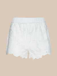L'AGENCE Laina Eyelet Short in Ivory in IVORY – Image 6