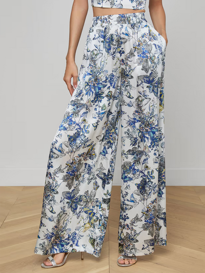 Lillian Silk Wide-Leg Pant