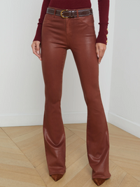 Marty Coated Flare Jean by L'AGENCE-RICH GINGER COATED-AMY Atelier