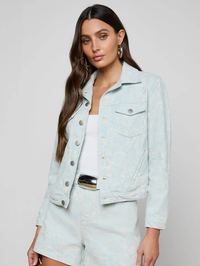 L'AGENCE Maven Slim Jacquard Jacket in CLOUD DAMASK – Image 1