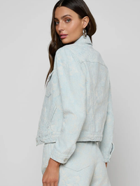 L'AGENCE Maven Slim Jacquard Jacket in CLOUD DAMASK – Image 3