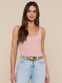 L'AGENCE Nica Scoopneck Bodysuit in Misty Rose in MISTY ROSE – Image 1