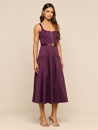 L'AGENCE Rima Dress in Deep Sangria – Image 2