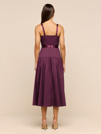 L'AGENCE Rima Dress in Deep Sangria – Image 3