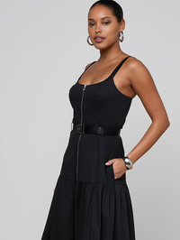 L'AGENCE Rima Maxi Dress in Black in Black – Image 3