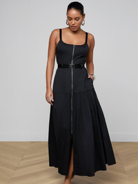 L'AGENCE Rima Maxi Dress in Black in Black – Image 5
