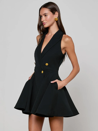 Royalty Fit and Flare Mini Dress by L'AGENCE - View 3