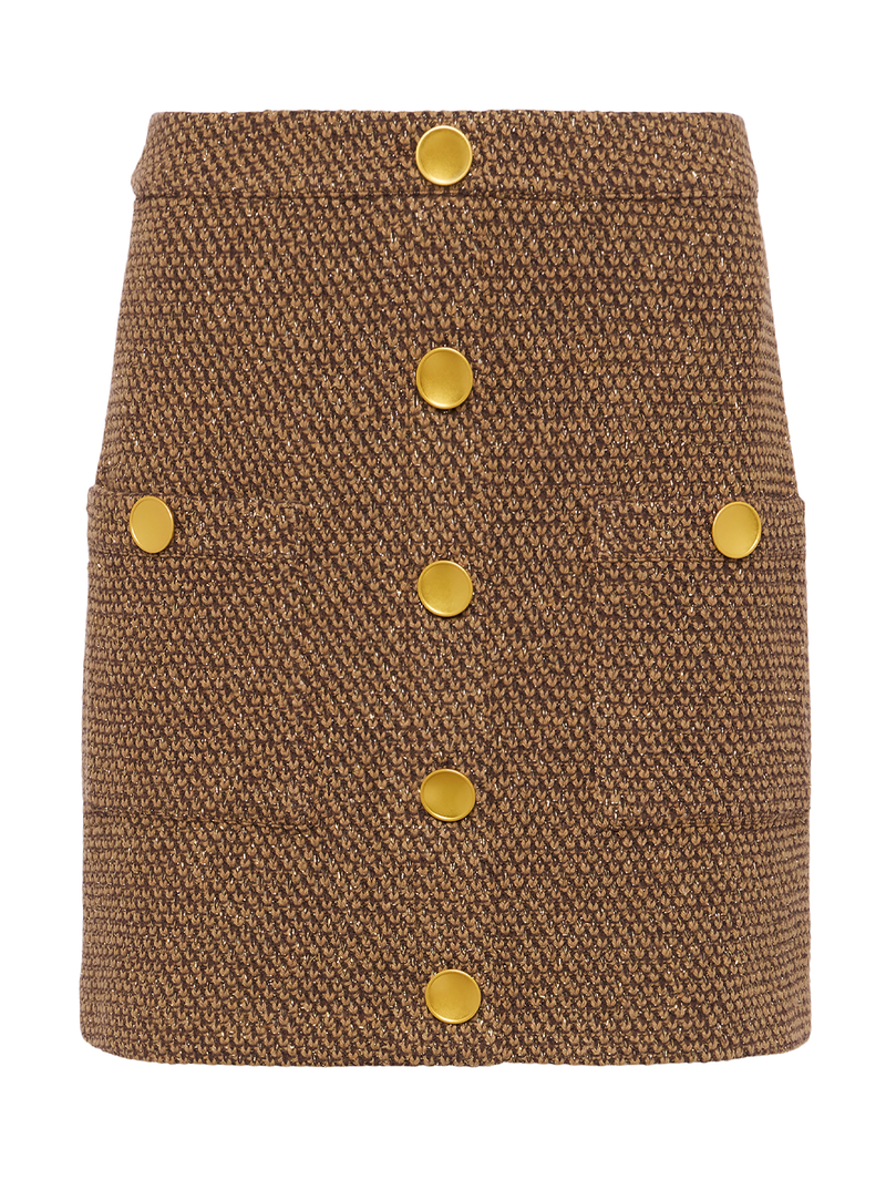 Zander Button Mini Skirt