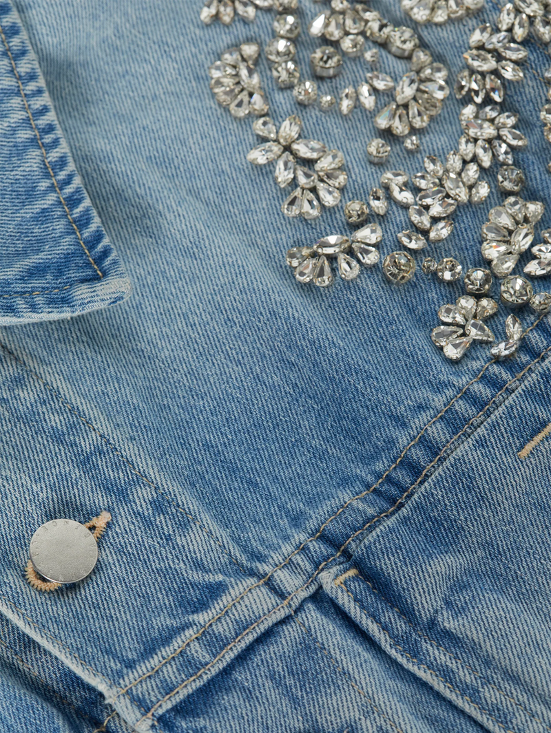 Mack Denim Crystal-Embellished Jacket