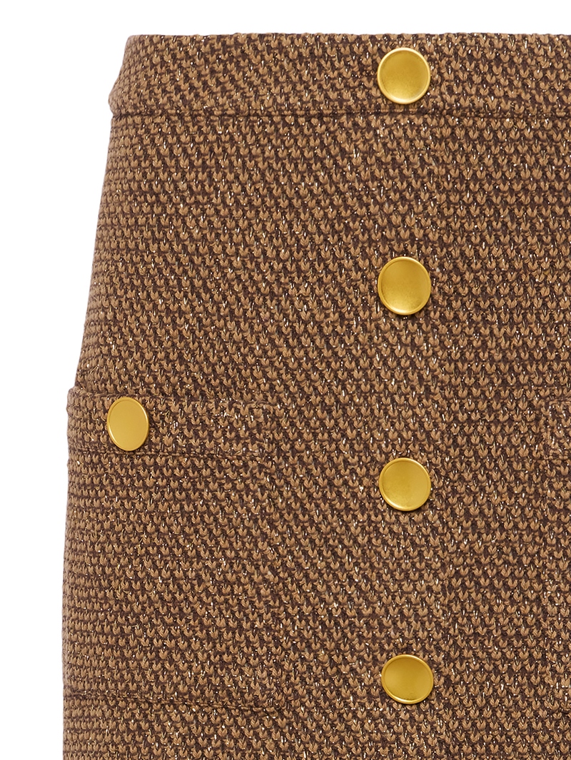 Zander Button Mini Skirt
