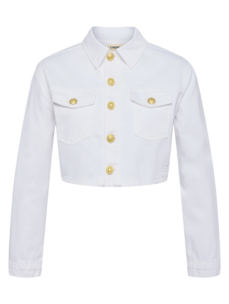 Genevie Cropped Denim Jacket