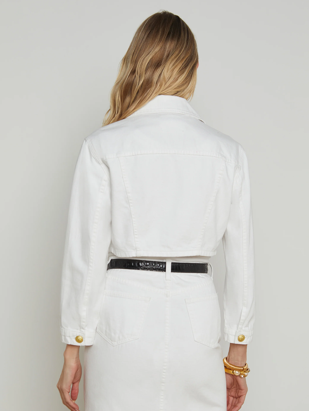 Genevie Cropped Denim Jacket