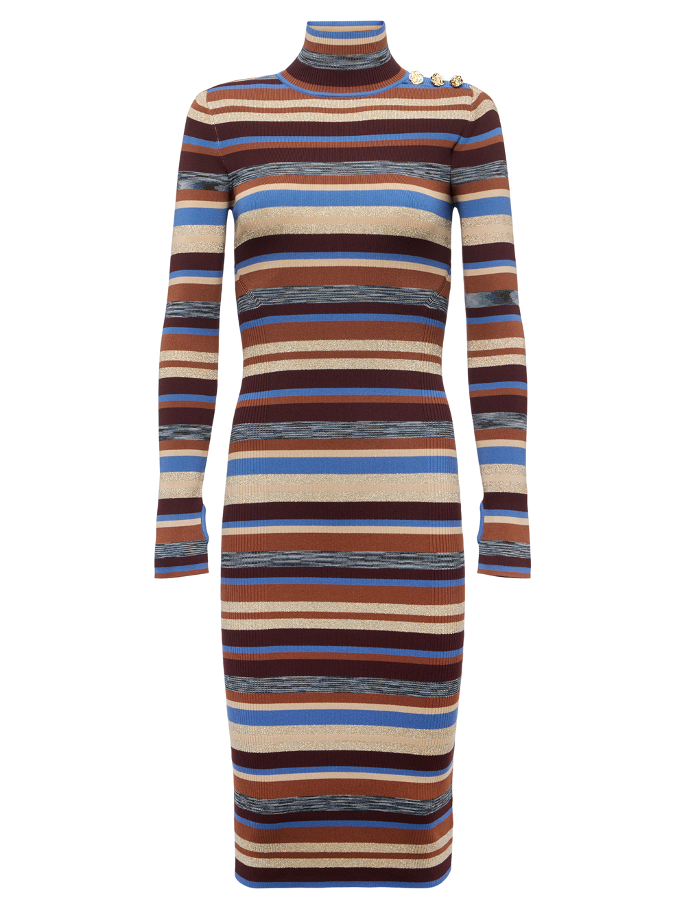Larelle Turtleneck Striped Dress