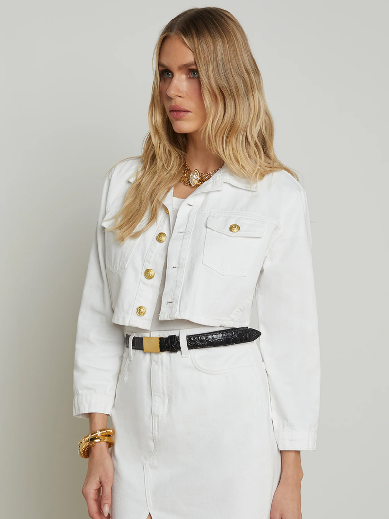 Genevie Cropped Denim Jacket