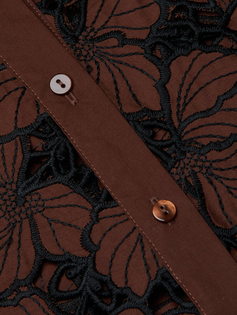 Seychelle Cropped Eyelet Blouse