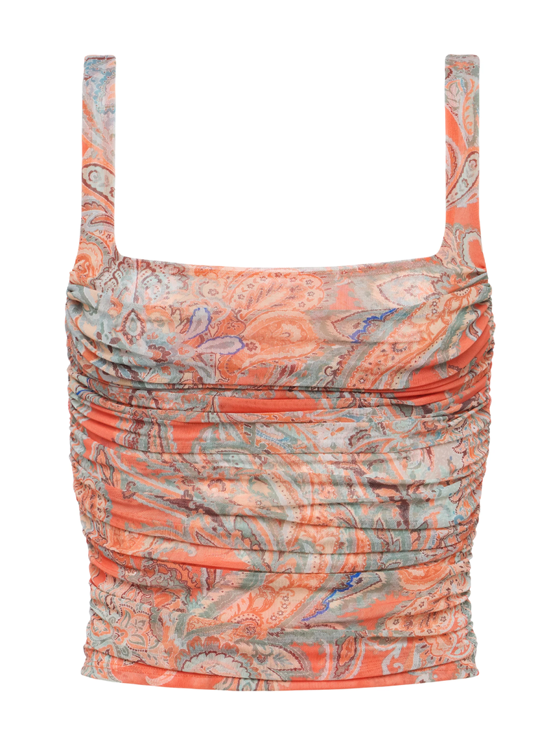 Rasha Mesh Paisley Tank
