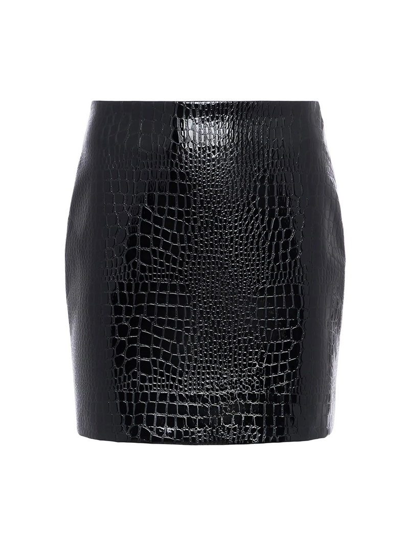 Gerard Croc-Embossed Mini Skirt
