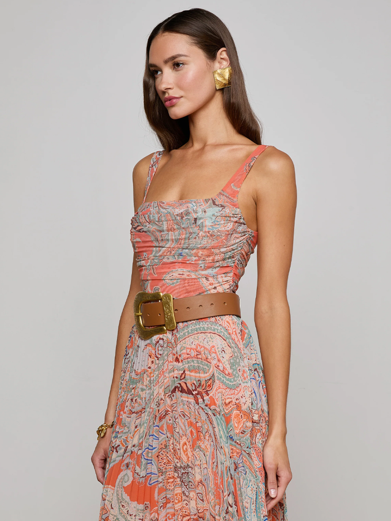 Rasha Mesh Paisley Tank
