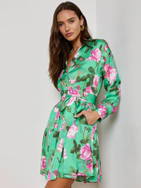 Virlen Satin Shirt Dress