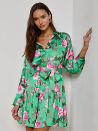Virlen Satin Shirt Dress