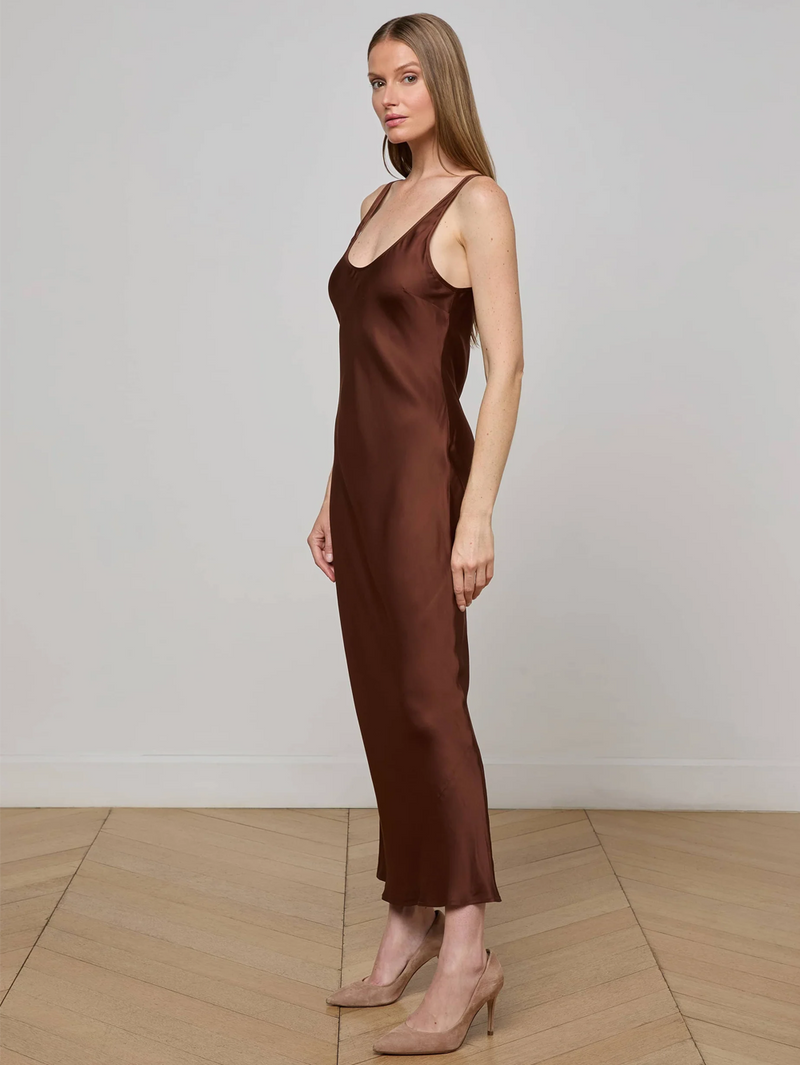 Akiya Satin Maxi Dress